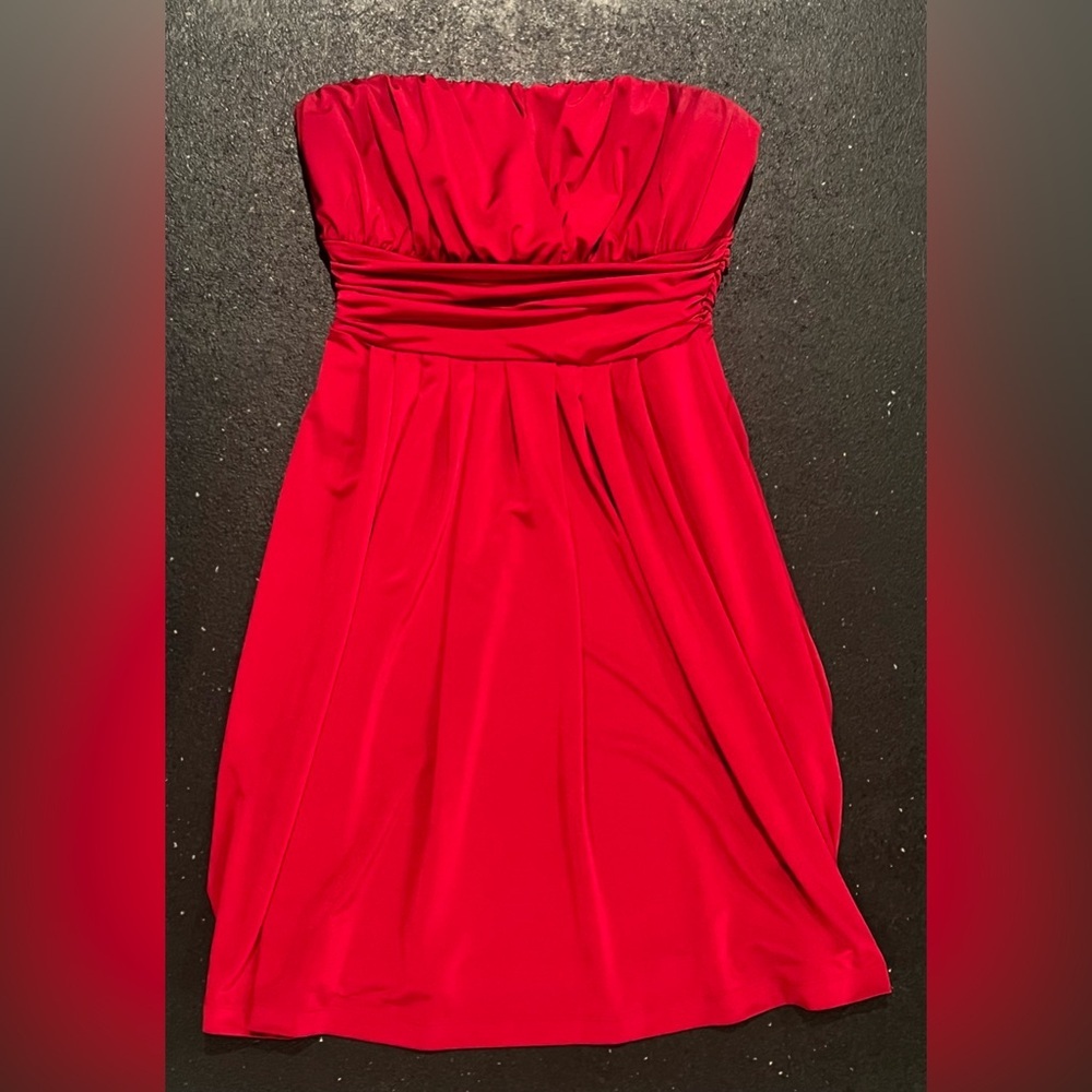 GUESS Strapless Mini Dress Red- Small